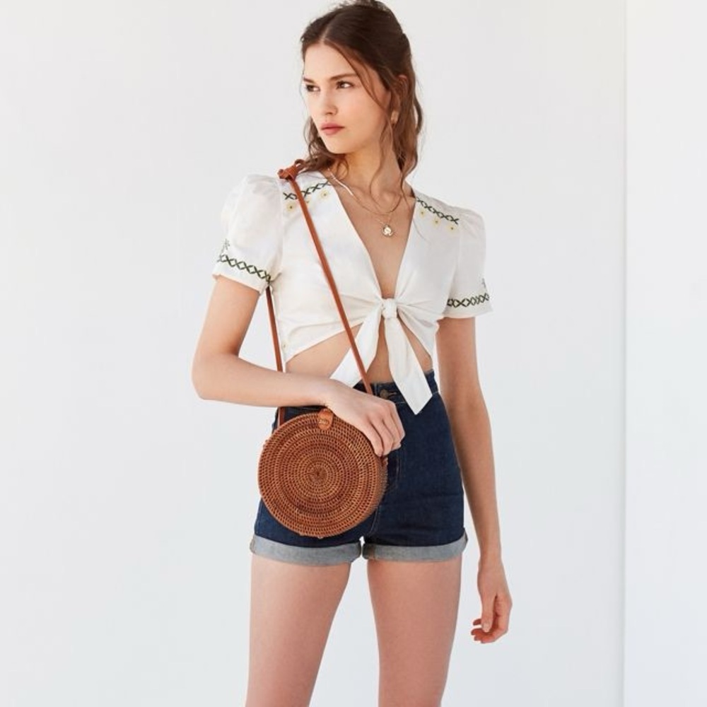 URBAN OUTFITTERS BDG Pinup High-Rise Cuffed Denim Jean Short 26 NWOT - Picture 2 of 5
